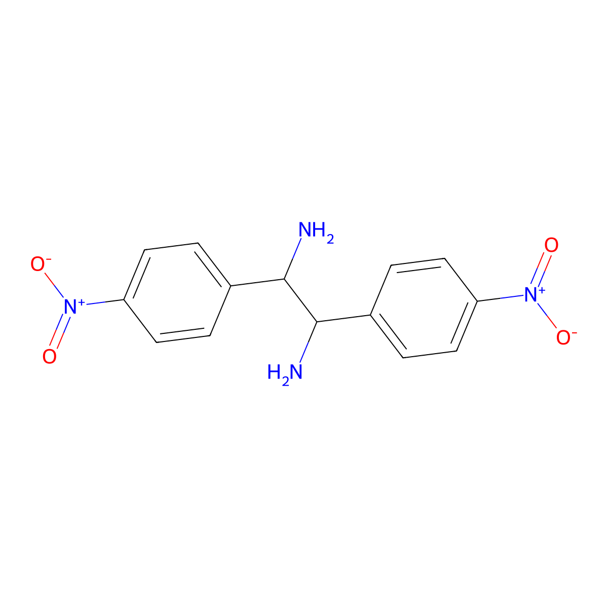 (1S,2S)-1,2-Bis(4-nitrophenyl)ethane-1,2-diamine molecular structure, CAS 1053060-41-5