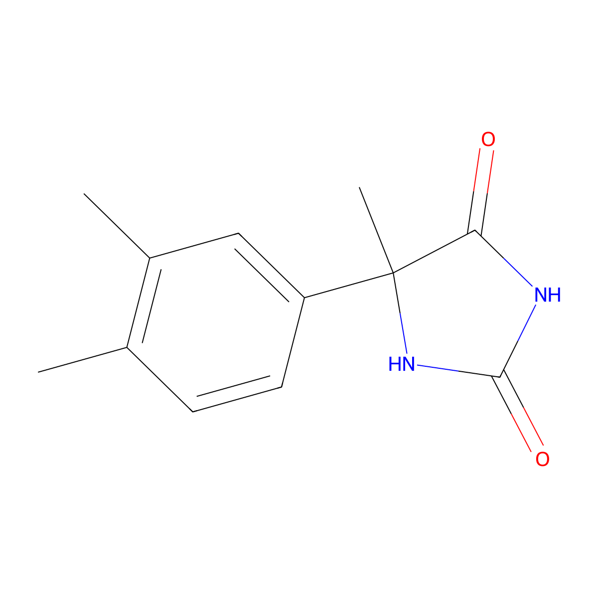 5-(3,4-Dimethylphenyl)-5-methylimidazolidine-2,4-dione molecular structure, CAS 1053075-63-0