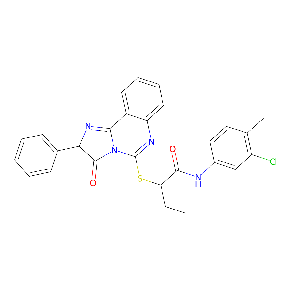 N-(3-chloro-4-methylphenyl)-2-((3-oxo-2-phenyl-2,3-dihydroimidazo[1,2-c]quinazolin-5-yl)thio)butanamide molecular structure, CAS 1053077-59-0