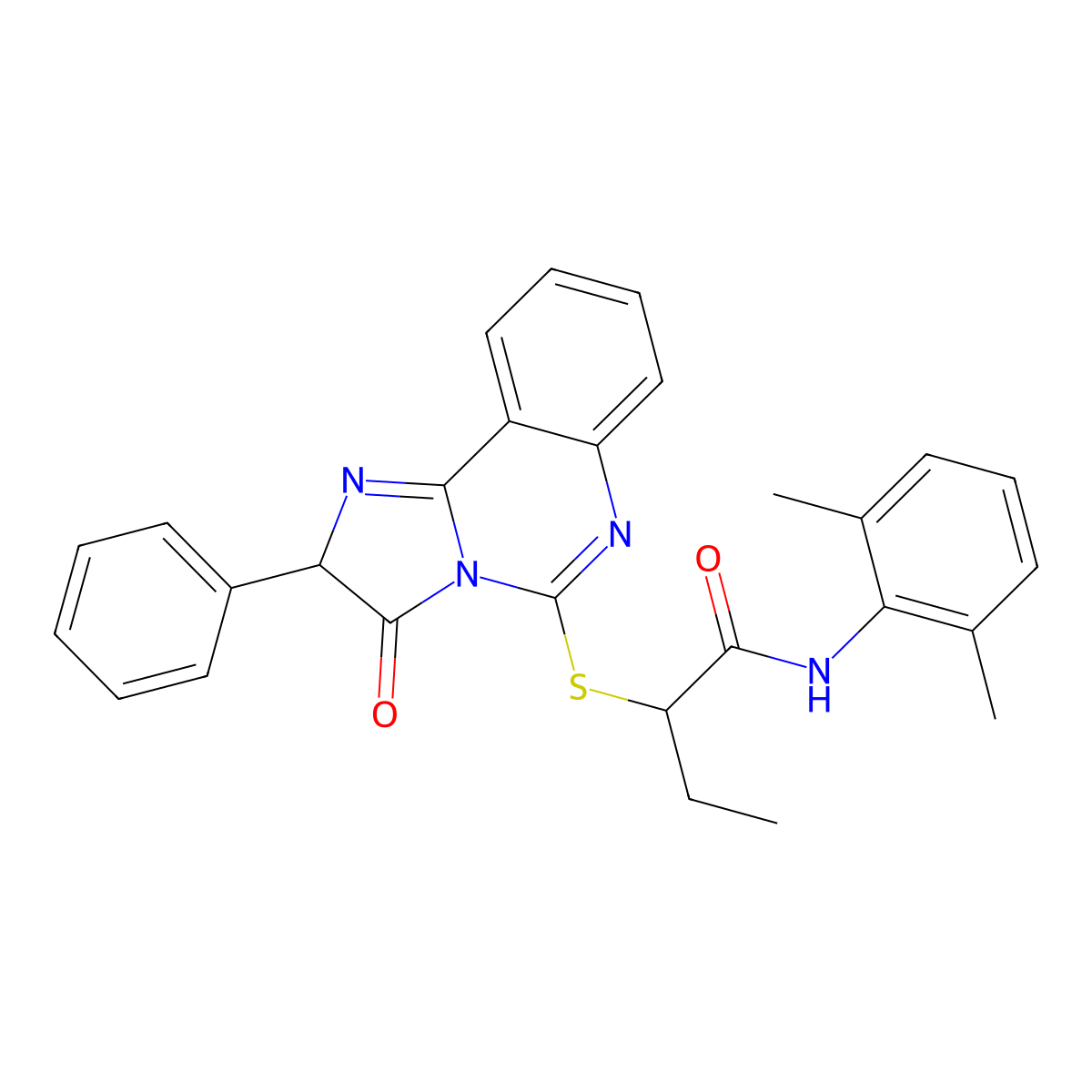 N-(2,6-dimethylphenyl)-2-((3-oxo-2-phenyl-2,3-dihydroimidazo[1,2-c]quinazolin-5-yl)thio)butanamide molecular structure, CAS 1053077-96-5