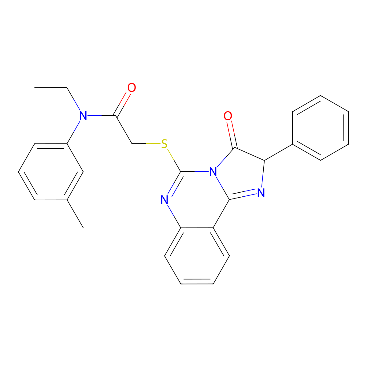 N-ethyl-N-(3-methylphenyl)-2-({3-oxo-2-phenyl-2H,3H-imidazo[1,2-c]quinazolin-5-yl}sulfanyl)acetamide molecular structure, CAS 1053080-02-6