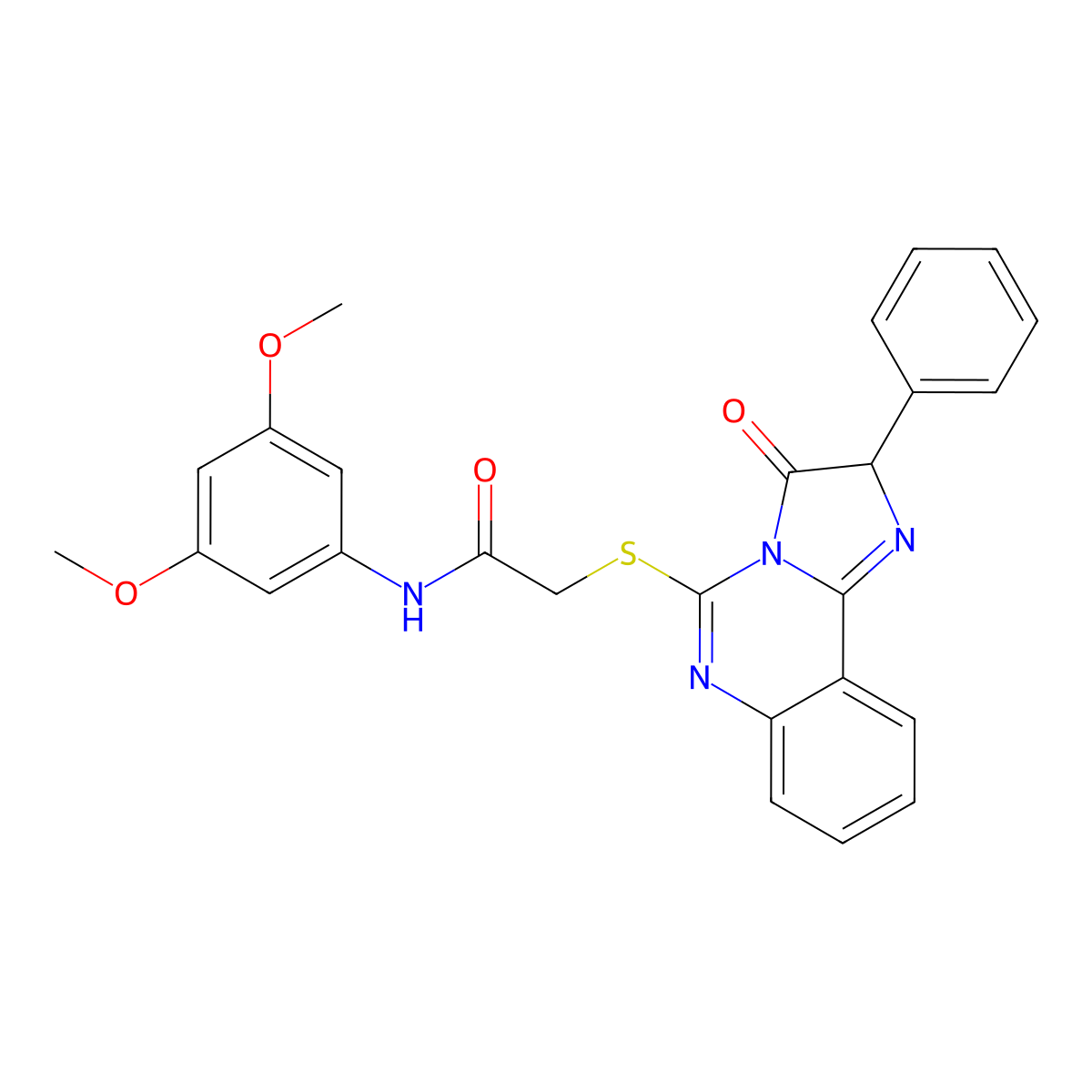 N-(3,5-dimethoxyphenyl)-2-((3-oxo-2-phenyl-2,3-dihydroimidazo[1,2-c]quinazolin-5-yl)thio)acetamide molecular structure, CAS 1053081-31-4