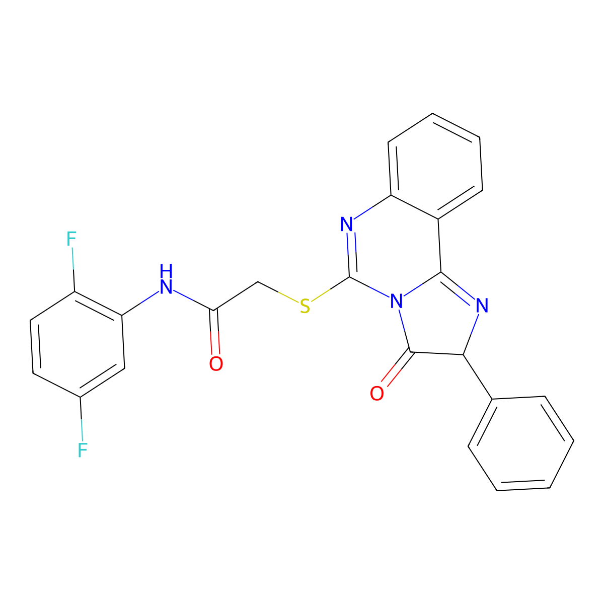 N-(2,5-difluorophenyl)-2-((3-oxo-2-phenyl-2,3-dihydroimidazo[1,2-c]quinazolin-5-yl)thio)acetamide molecular structure, CAS 1053081-94-9