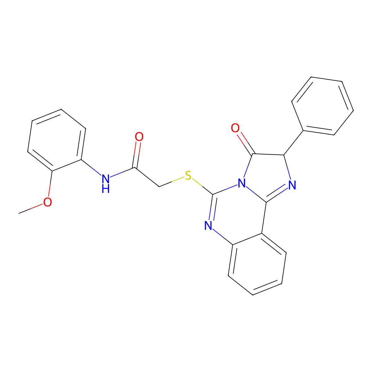 N-(2-methoxyphenyl)-2-((3-oxo-2-phenyl-2,3-dihydroimidazo[1,2-c]quinazolin-5-yl)thio)acetamide molecular structure, CAS 1053088-49-5