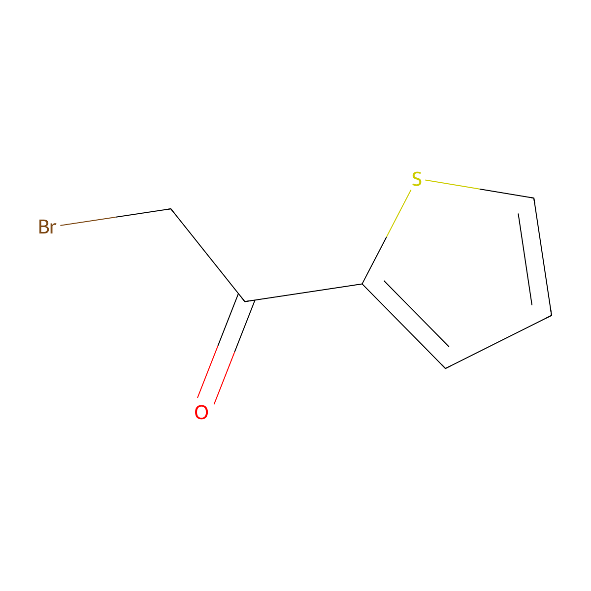 2-Bromo-1-(thiophen-2-yl)ethan-1-one molecular structure, CAS 10531-41-6
