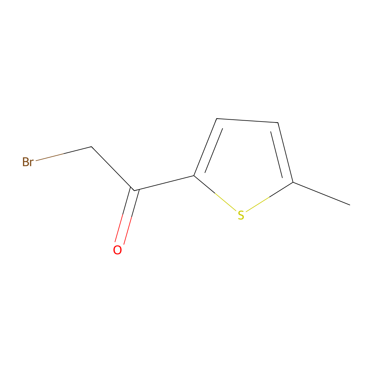 2-Bromo-1-(5-methyl-2-thienyl)ethanone molecular structure, CAS 10531-42-7