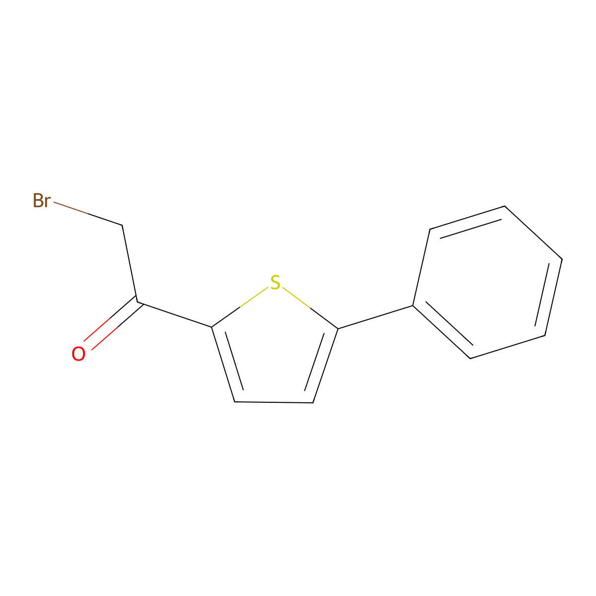 2-Bromo-1-(5-phenyl-2-thienyl)-1-ethanone molecular structure, CAS 10531-43-8