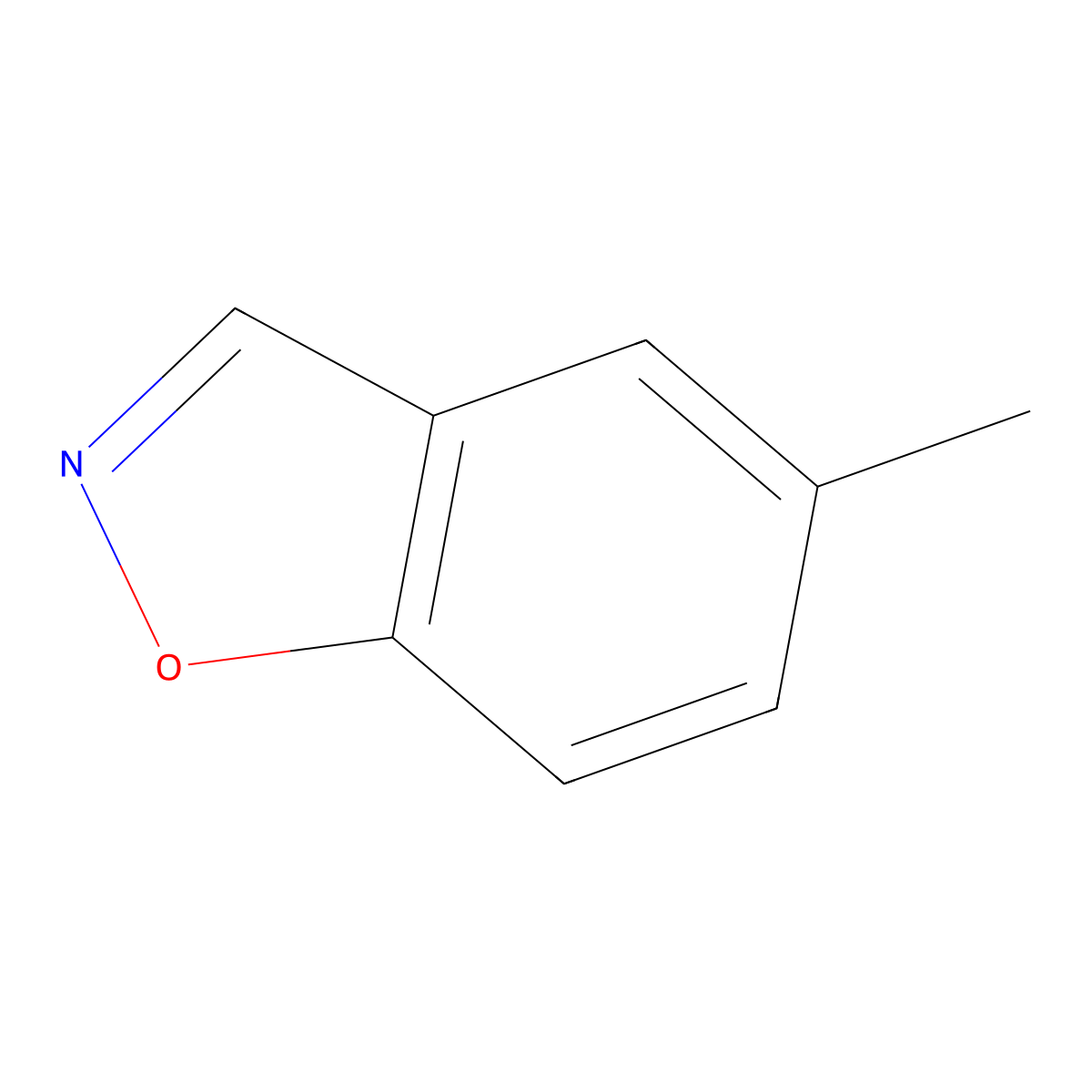 5-Methyl-1,2-benzoxazole molecular structure, CAS 10531-77-8