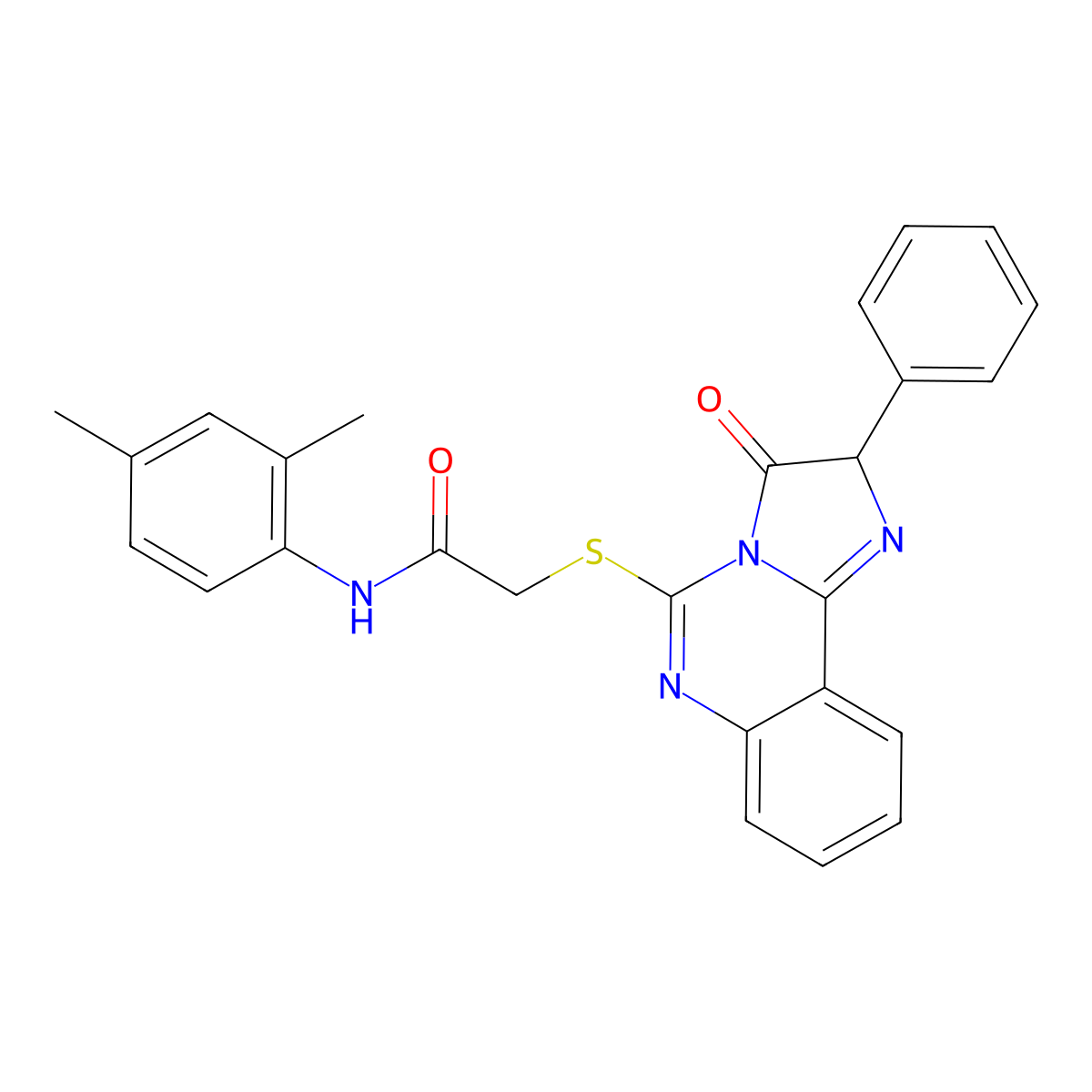 N-(2,4-dimethylphenyl)-2-((3-oxo-2-phenyl-2,3-dihydroimidazo[1,2-c]quinazolin-5-yl)thio)acetamide molecular structure, CAS 1053127-20-0