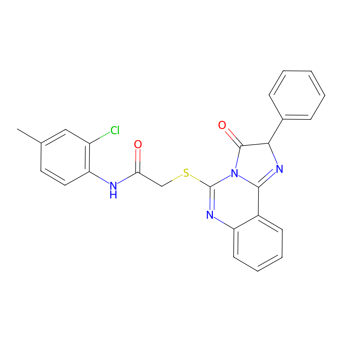 N-(2-chloro-4-methylphenyl)-2-((3-oxo-2-phenyl-2,3-dihydroimidazo[1,2-c]quinazolin-5-yl)thio)acetamide molecular structure, CAS 1053136-07-4