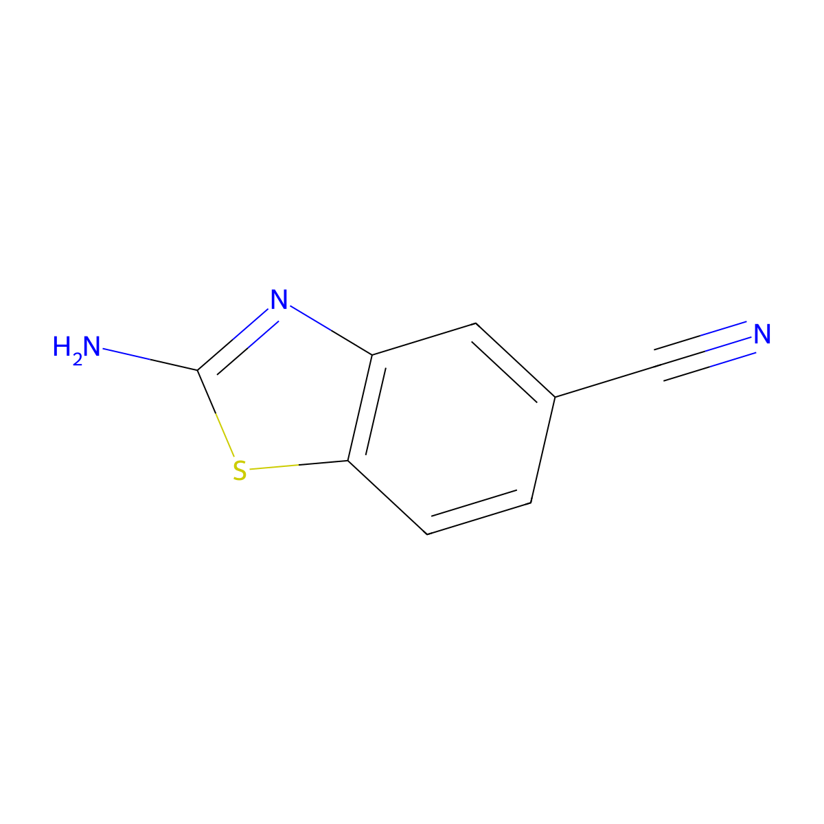 2-Aminobenzo[d]thiazole-5-carbonitrile molecular structure, CAS 105314-08-7