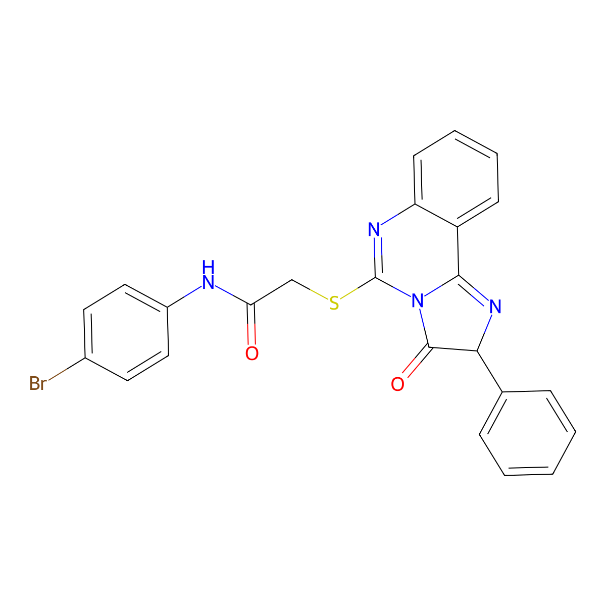 N-(4-bromophenyl)-2-((3-oxo-2-phenyl-2,3-dihydroimidazo[1,2-c]quinazolin-5-yl)thio)acetamide molecular structure, CAS 1053146-23-8