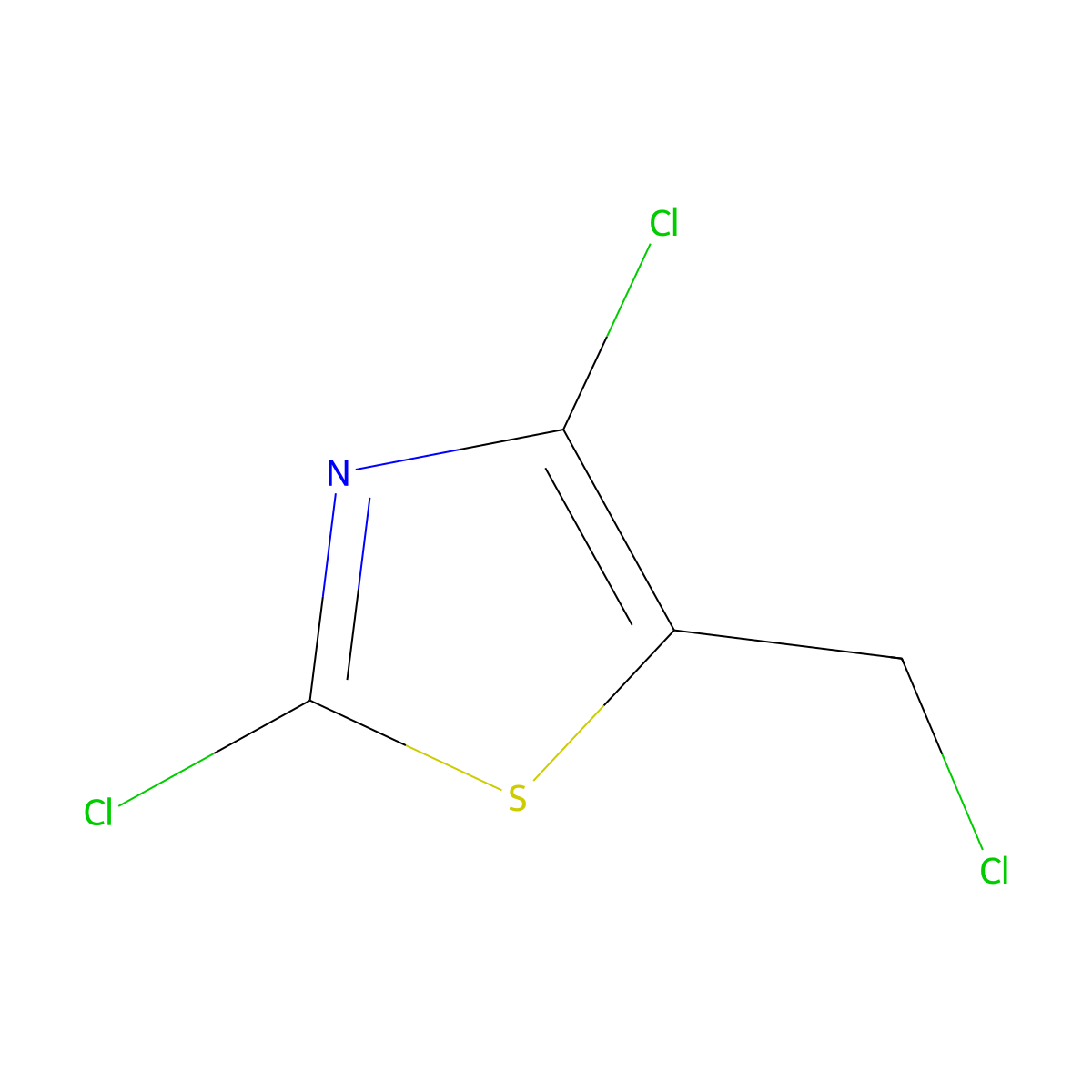 2,4-Dichloro-5-(chloromethyl)-1,3-thiazole molecular structure, CAS 105315-40-0