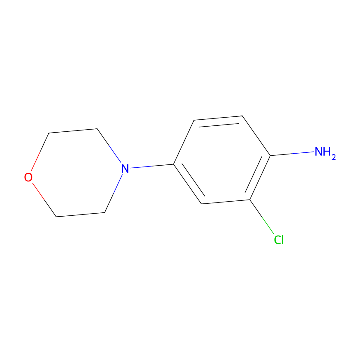2-Chloro-4-(morpholin-4-yl)aniline molecular structure, CAS 105315-95-5