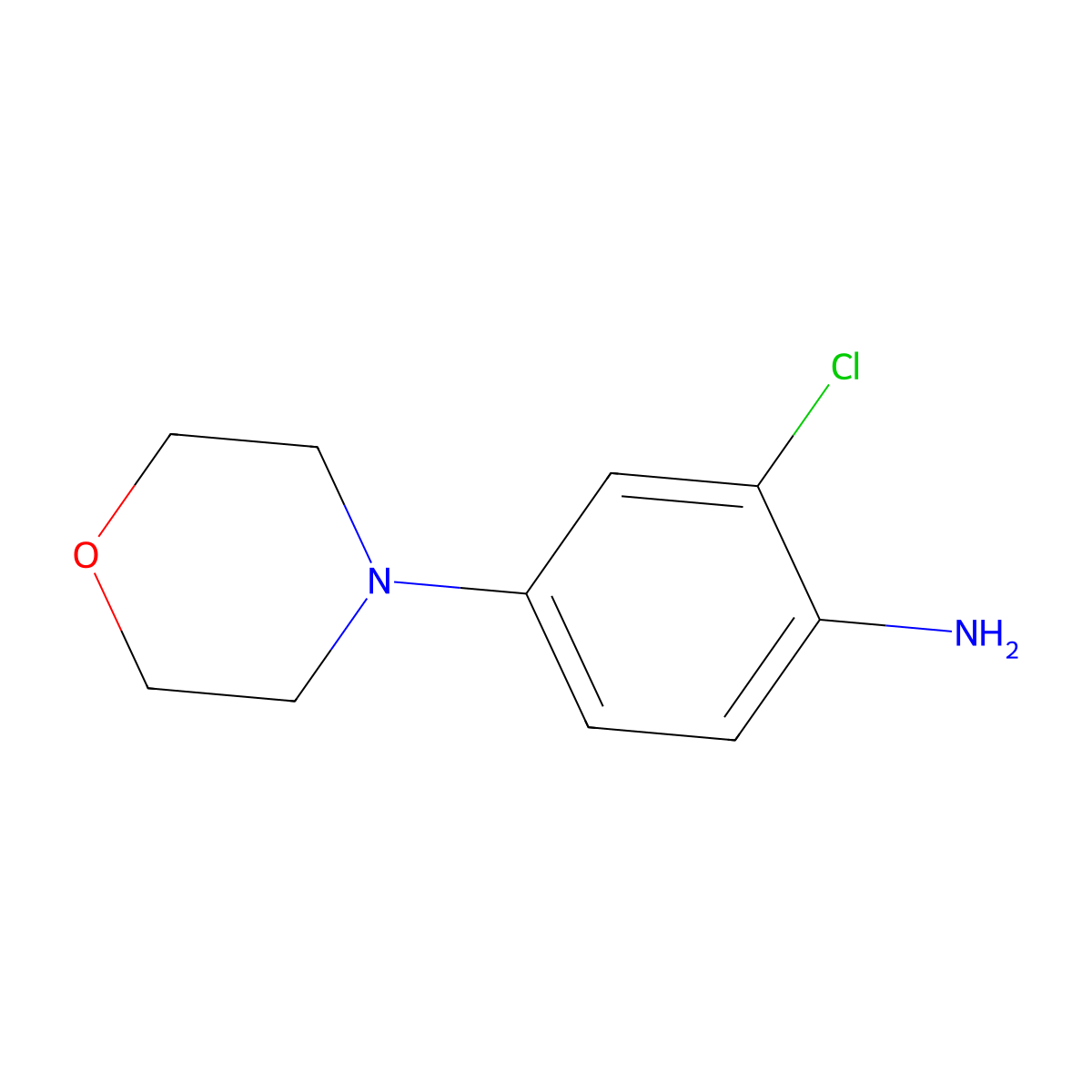 2-Chloro-4-(morpholin-4-yl)aniline molecular structure, CAS 105315-95-5