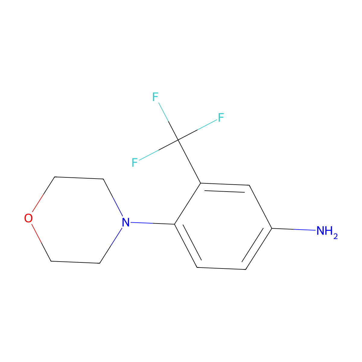 4-Morpholino-3-(trifluoromethyl)aniline molecular structure, CAS 105316-06-1