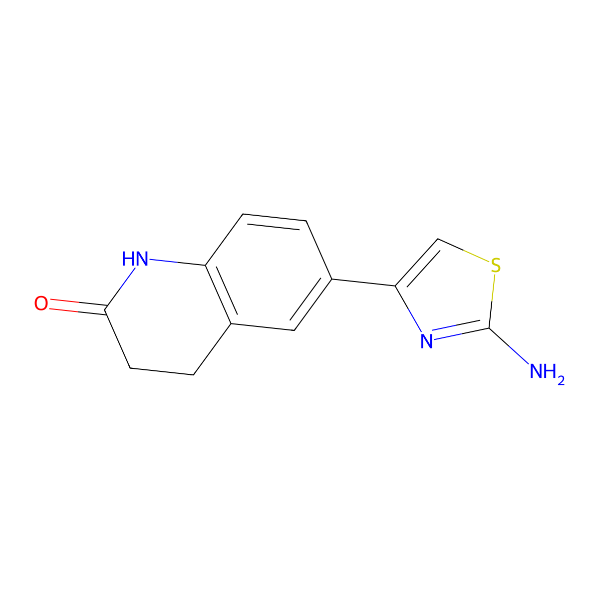 6-(2-Amino-1,3-thiazol-4-yl)-1,2,3,4-tetrahydroquinolin-2-one molecular structure, CAS 105316-79-8