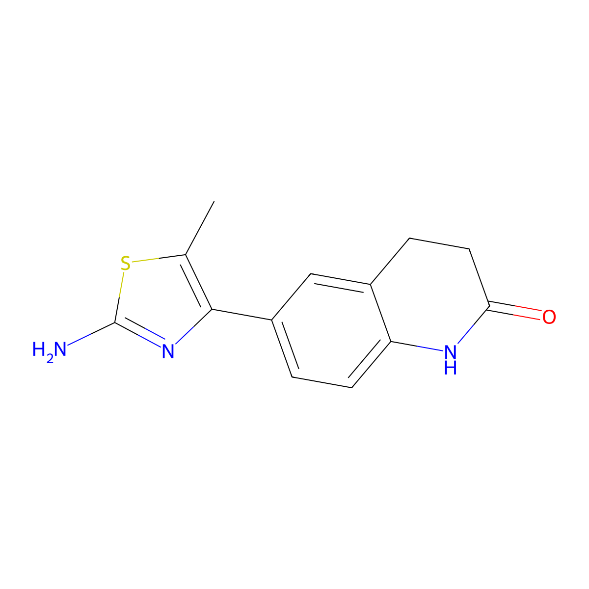 6-(2-Amino-5-methyl-1,3-thiazol-4-yl)-1,2,3,4-tetrahydroquinolin-2-one molecular structure, CAS 105316-84-5