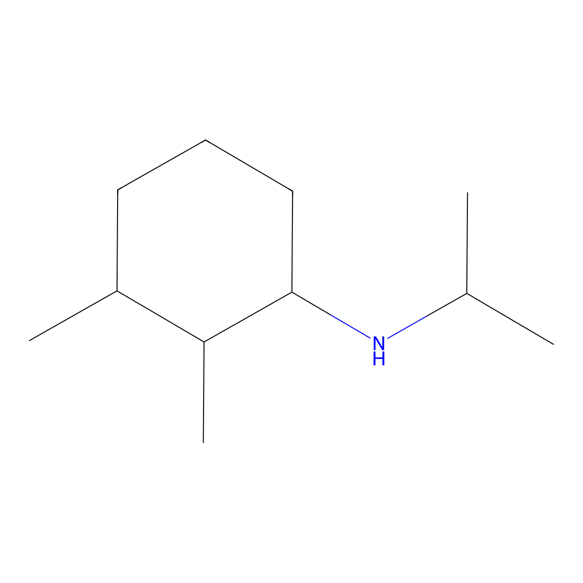 2,3-dimethyl-N-(propan-2-yl)cyclohexan-1-amine molecular structure, CAS 1053161-17-3
