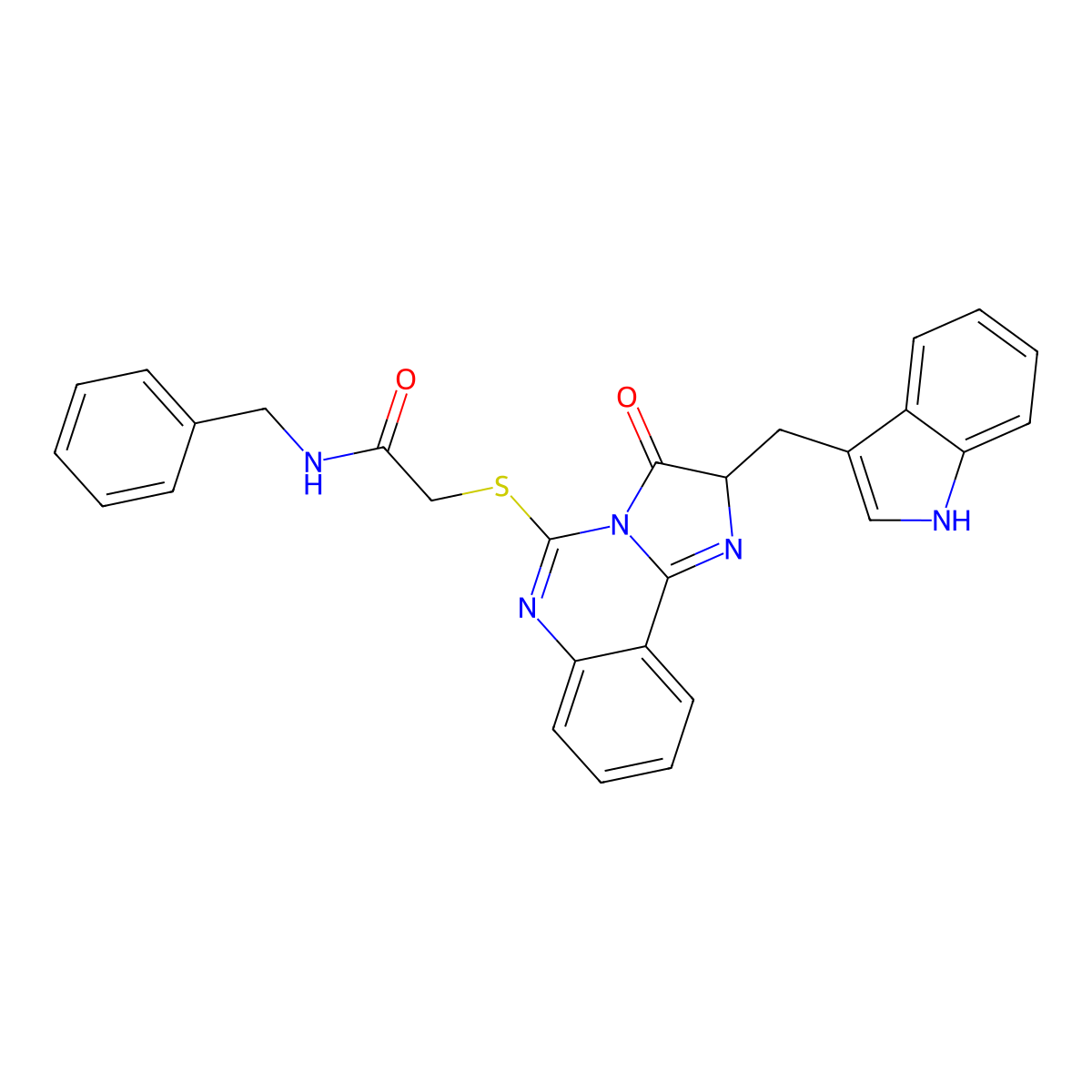 N-benzyl-2-({2-[(1H-indol-3-yl)methyl]-3-oxo-2H,3H-imidazo[1,2-c]quinazolin-5-yl}sulfanyl)acetamide molecular structure, CAS 1053163-82-8