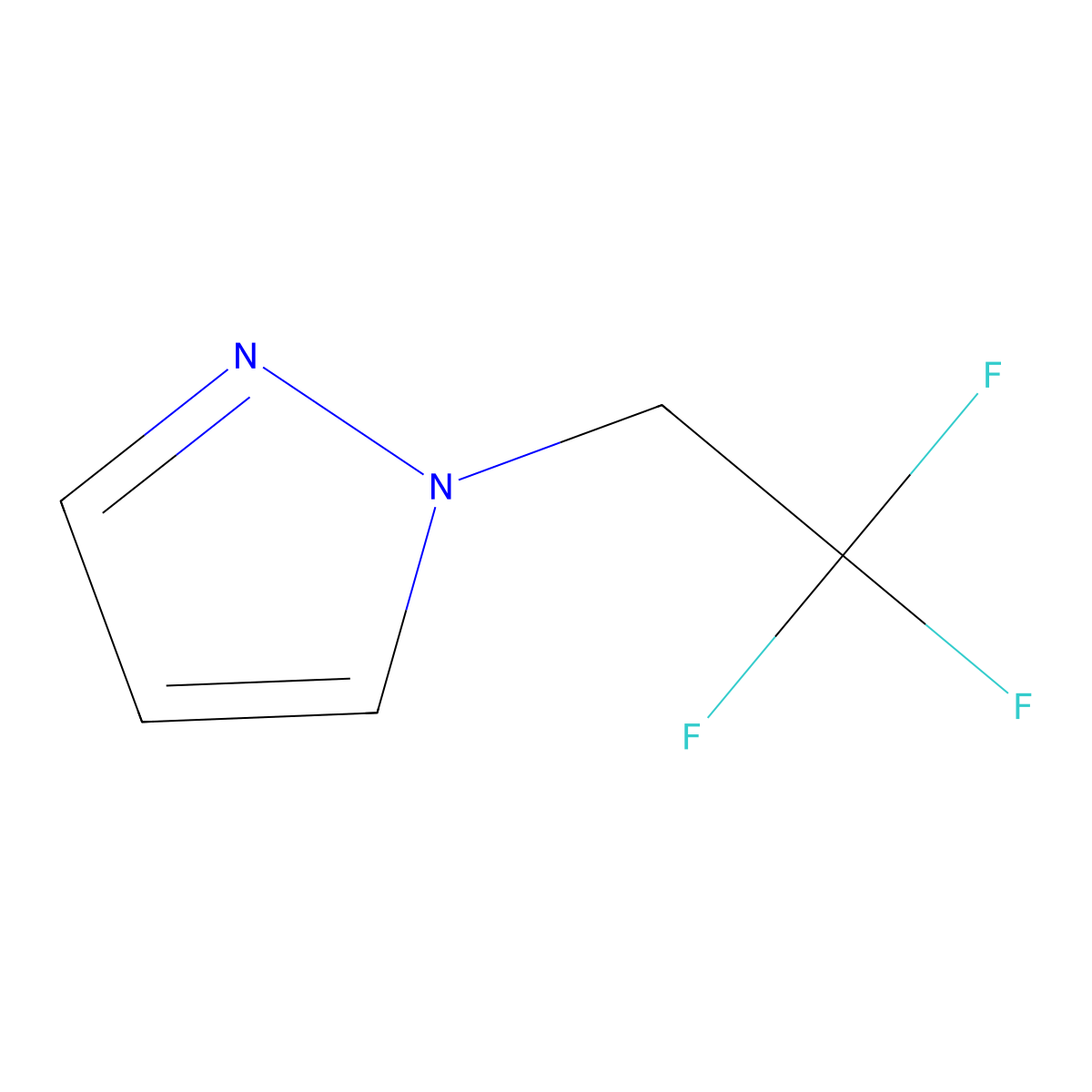 1-(2,2,2-trifluoroethyl)-1H-pyrazole molecular structure, CAS 1053167-24-0