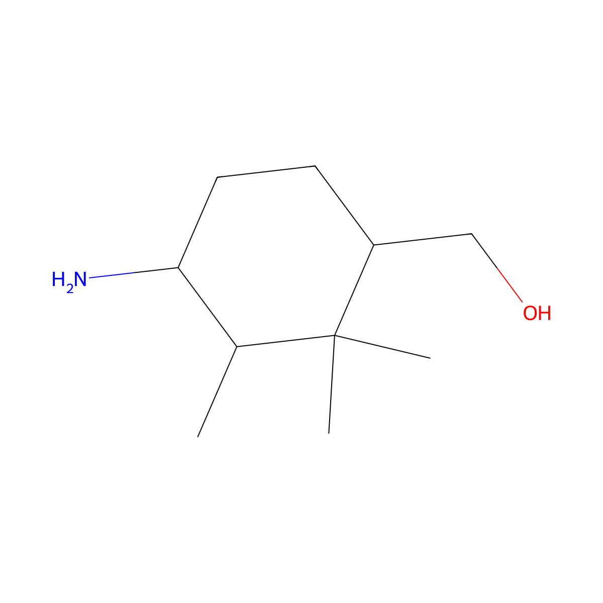 (4-Amino-2,2,3-trimethylcyclohexyl)methanol molecular structure, CAS 1053170-08-3