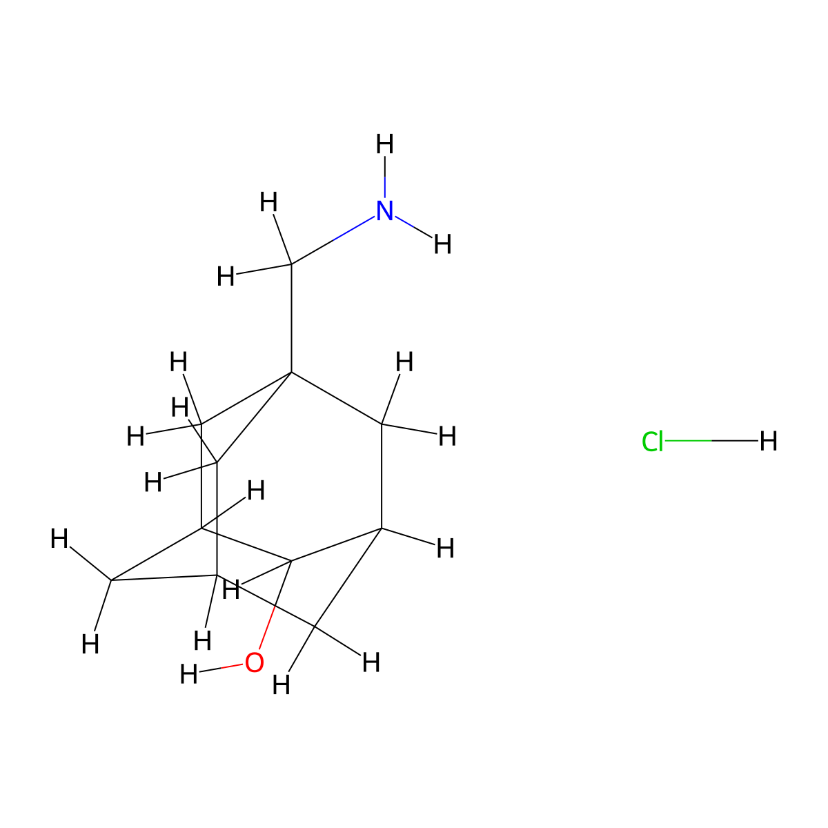 5-(Aminomethyl)adamantan-2-ol hydrochloride molecular structure, CAS 1053170-70-9