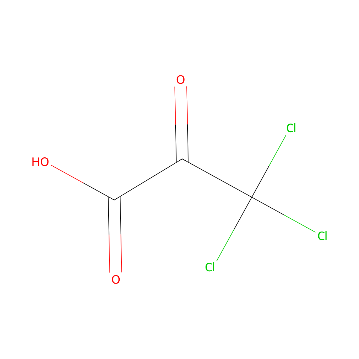 3,3,3-Trichloro-2-oxopropanoic acid molecular structure, CAS 105319-39-9