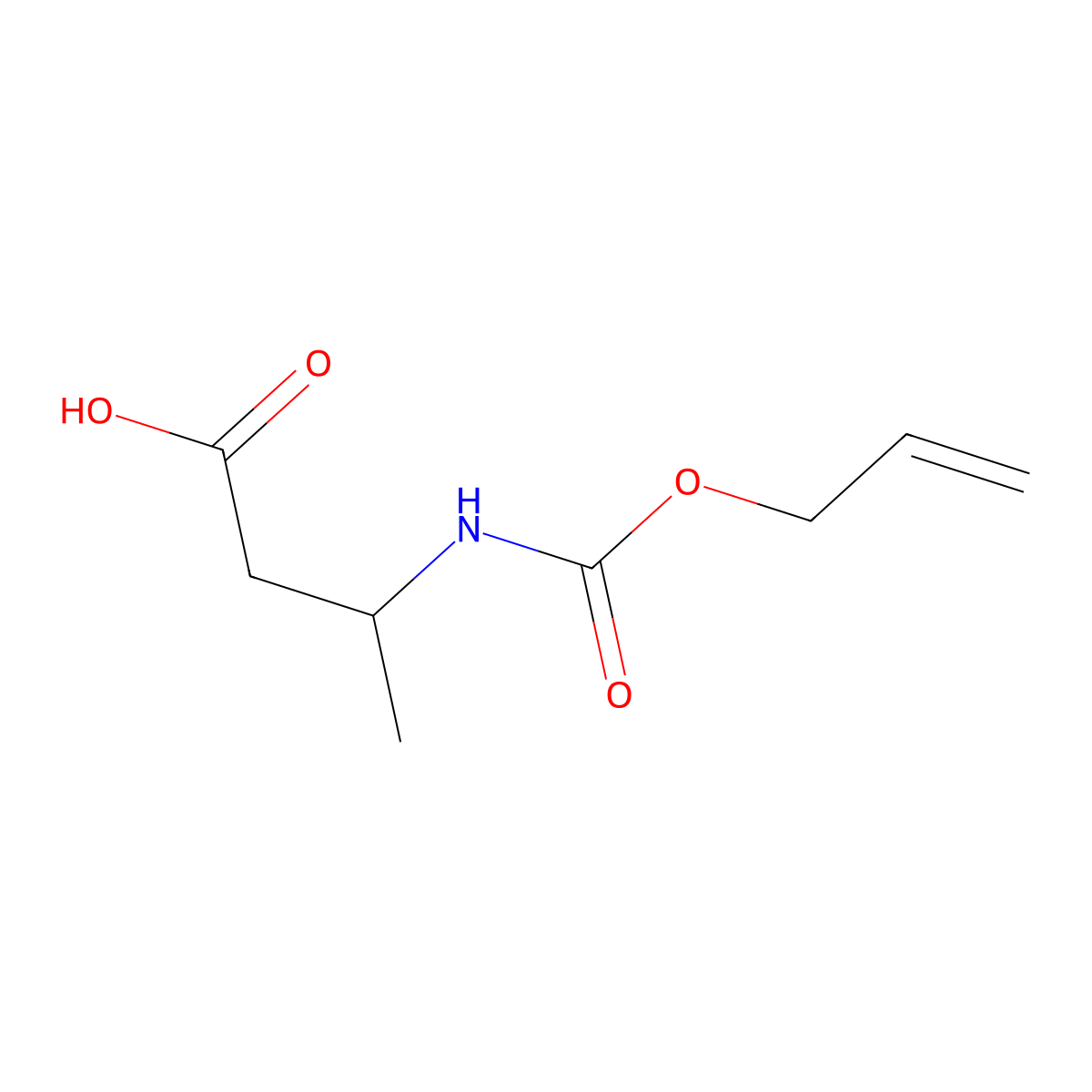 3-{[(Prop-2-en-1-yloxy)carbonyl]amino}butanoic acid molecular structure, CAS 105319-94-6