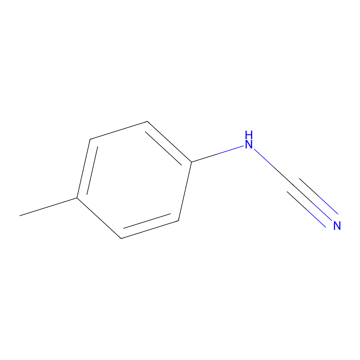 Cyanamide, (4-methylphenyl)- molecular structure, CAS 10532-64-6