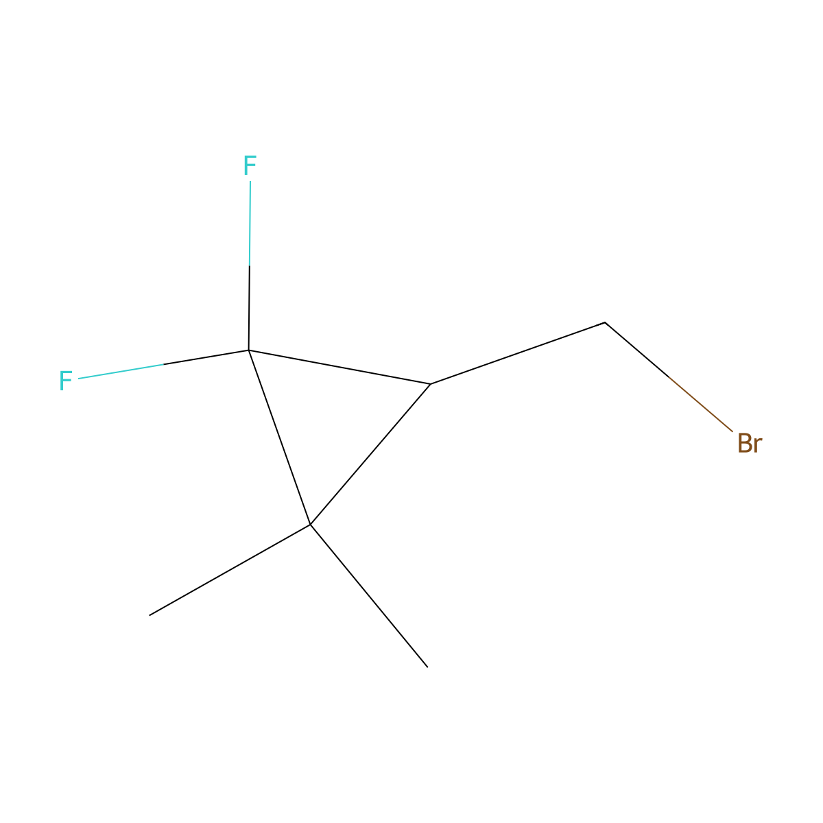 3-(Bromomethyl)-1,1-difluoro-2,2-dimethylcyclopropane molecular structure, CAS 105321-01-5
