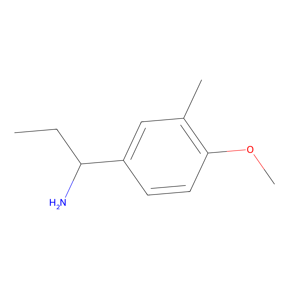 1-(4-Methoxy-3-methylphenyl)propan-1-amine molecular structure, CAS 105321-37-7