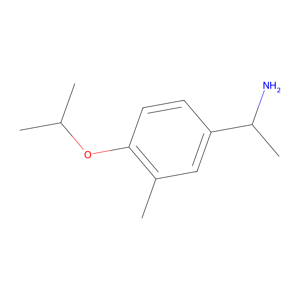 1-[3-Methyl-4-(propan-2-yloxy)phenyl]ethan-1-amine molecular structure, CAS 105321-40-2