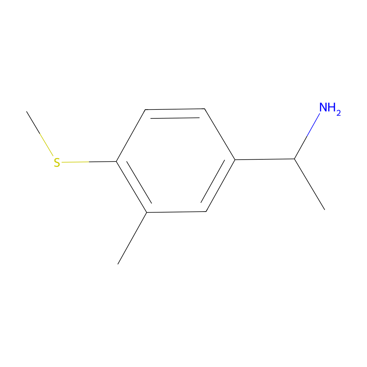 |A,3-Dimethyl-4-(methylthio)benzenemethanamine molecular structure, CAS 105321-41-3