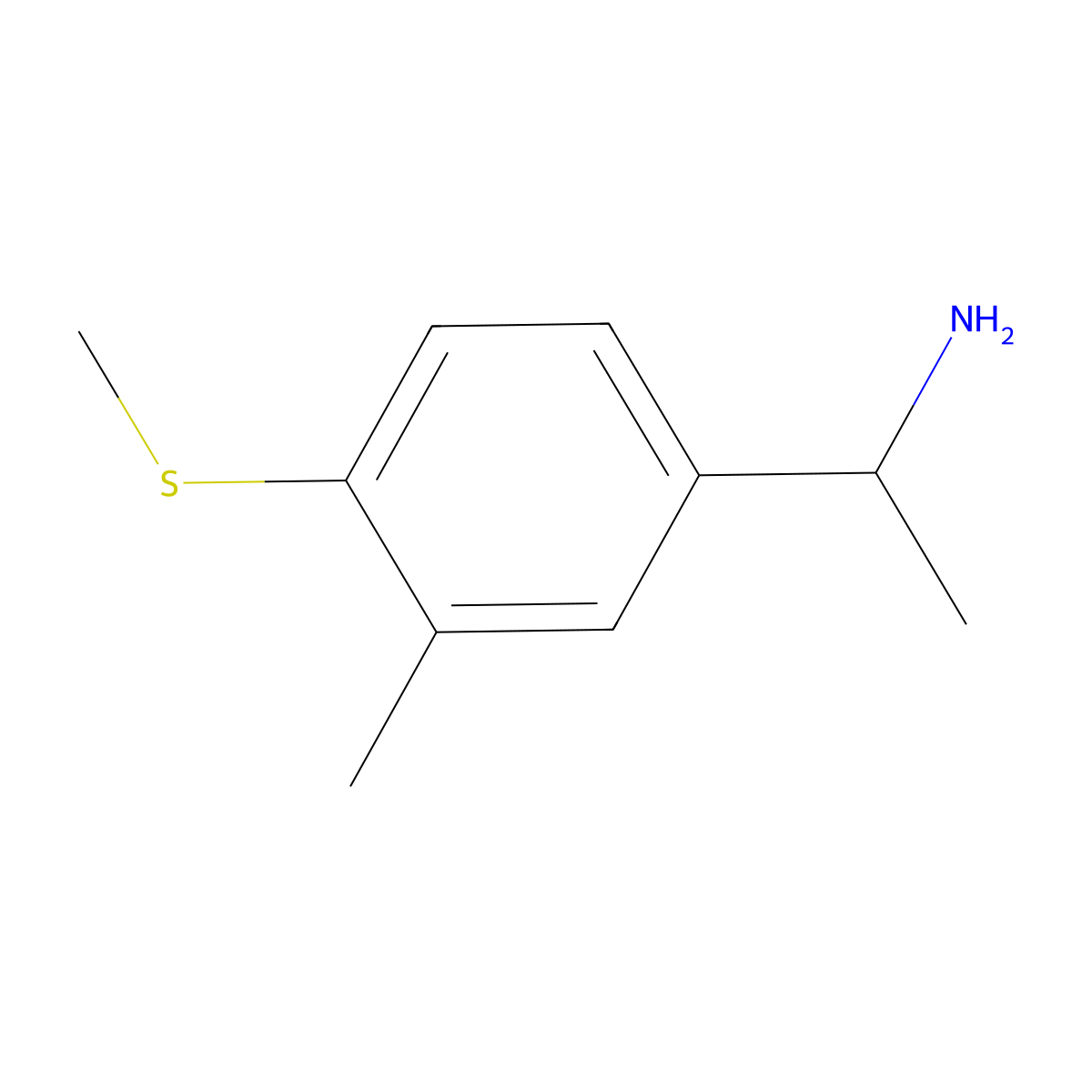 |A,3-Dimethyl-4-(methylthio)benzenemethanamine molecular structure, CAS 105321-41-3
