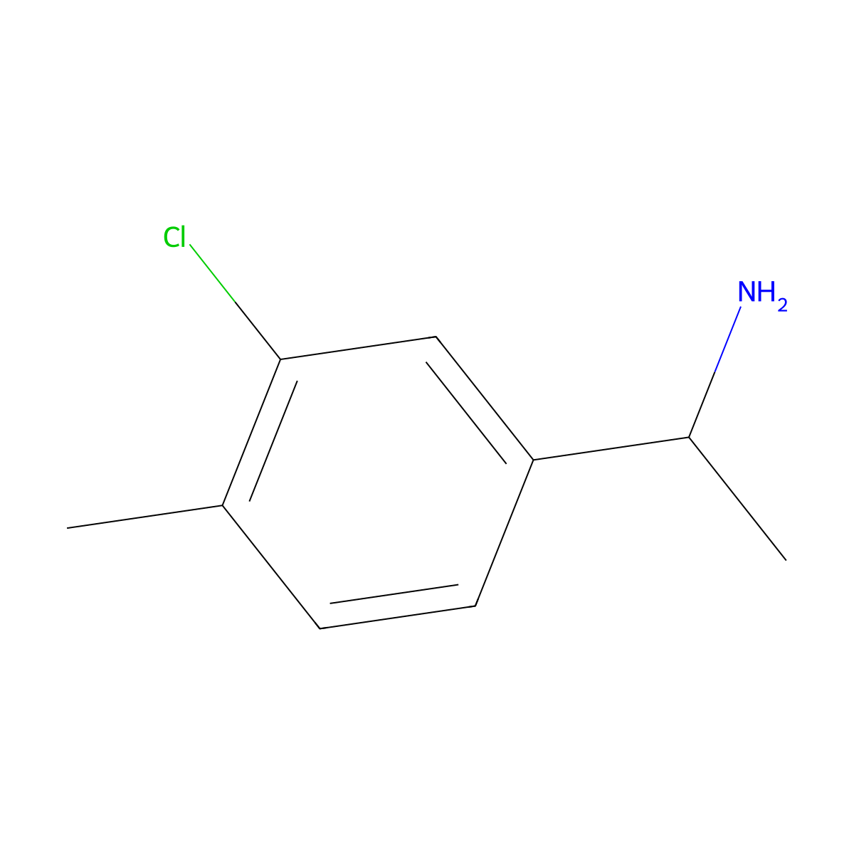 1-(3-Chloro-4-methylphenyl)ethan-1-amine molecular structure, CAS 105321-42-4