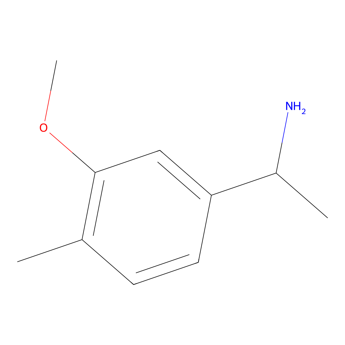 1-(3-Methoxy-4-methylphenyl)ethan-1-amine molecular structure, CAS 105321-43-5