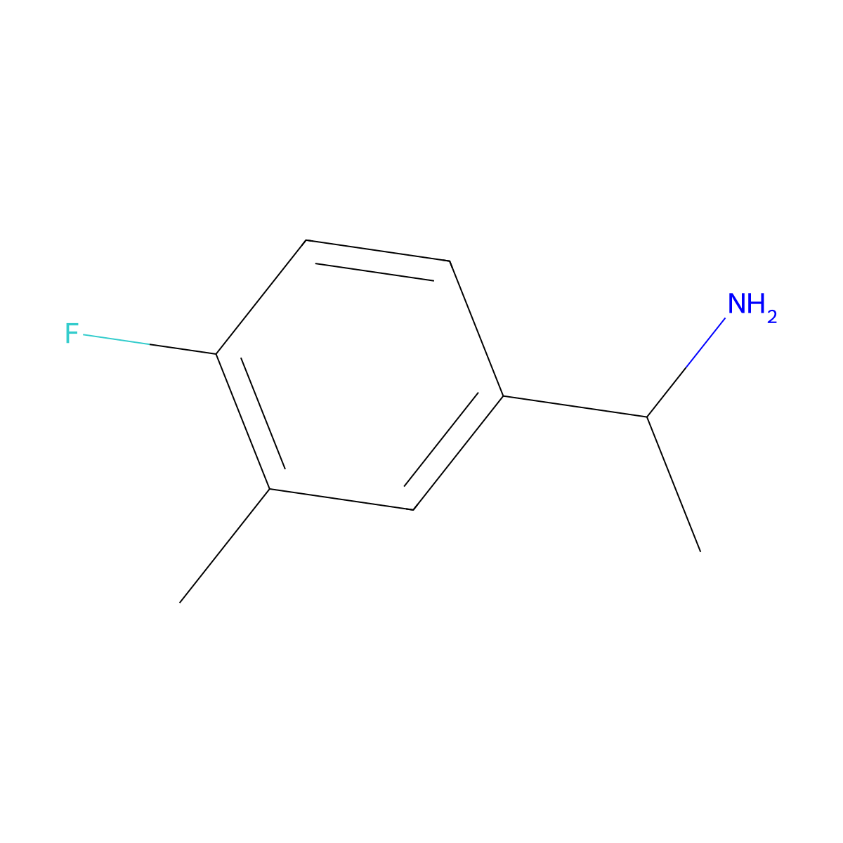 1-(4-Fluoro-3-methylphenyl)ethan-1-amine molecular structure, CAS 105321-48-0