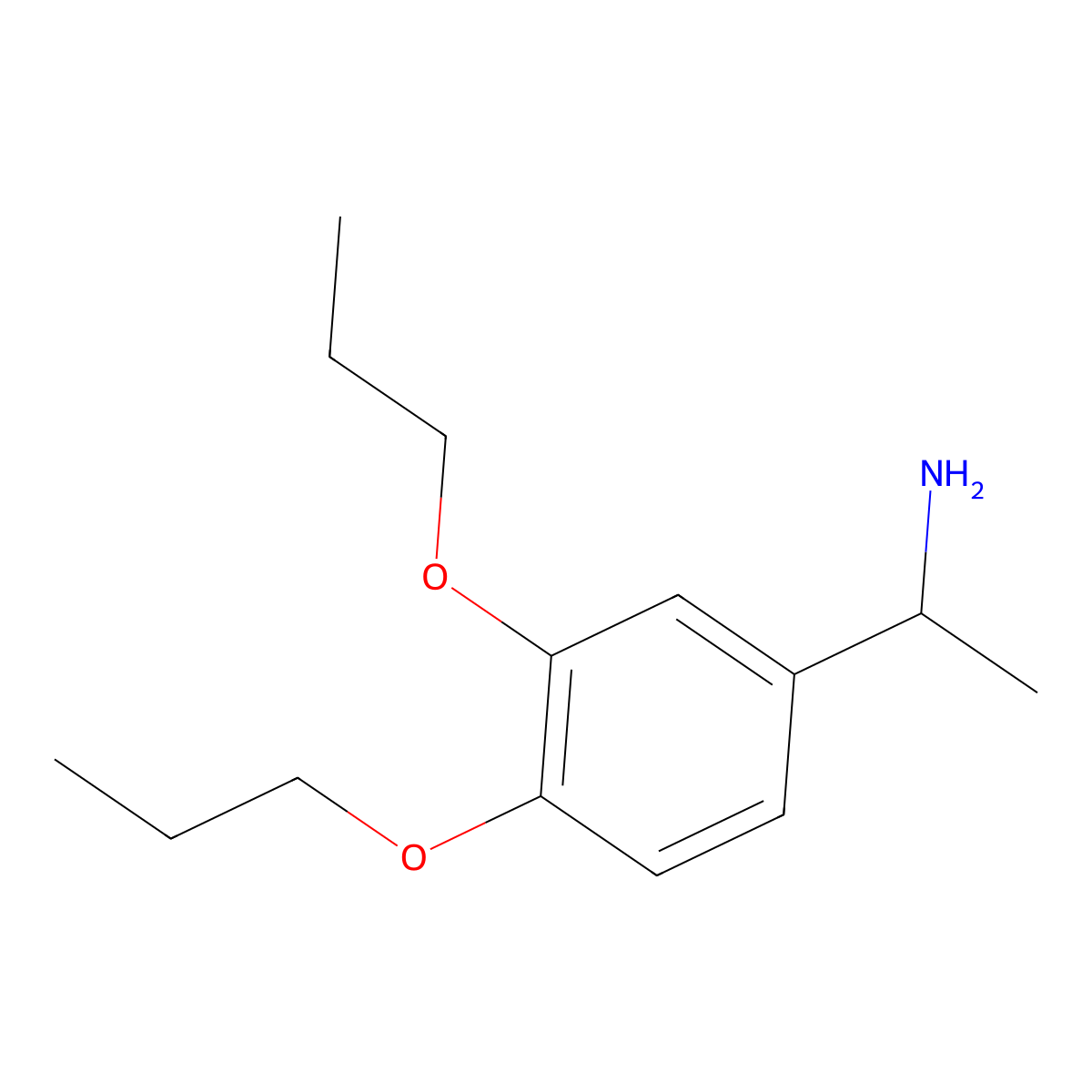 1-(3,4-Dipropoxyphenyl)ethanamine molecular structure, CAS 105321-51-5