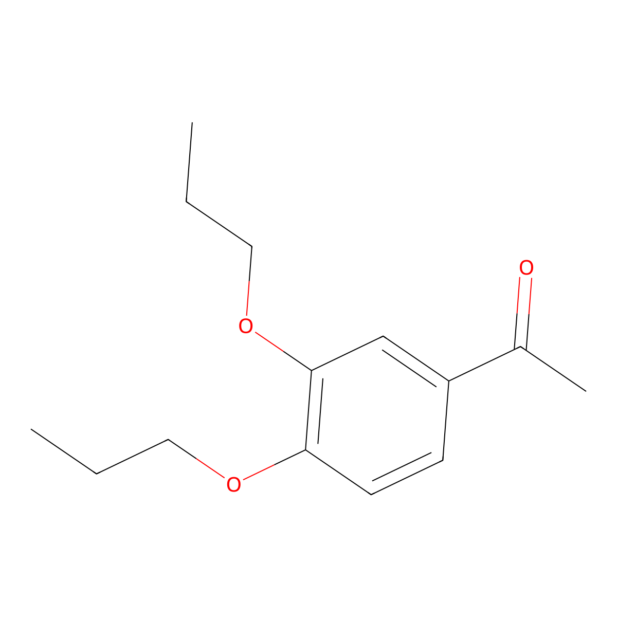 1-(3,4-Dipropoxyphenyl)ethan-1-one molecular structure, CAS 105321-59-3