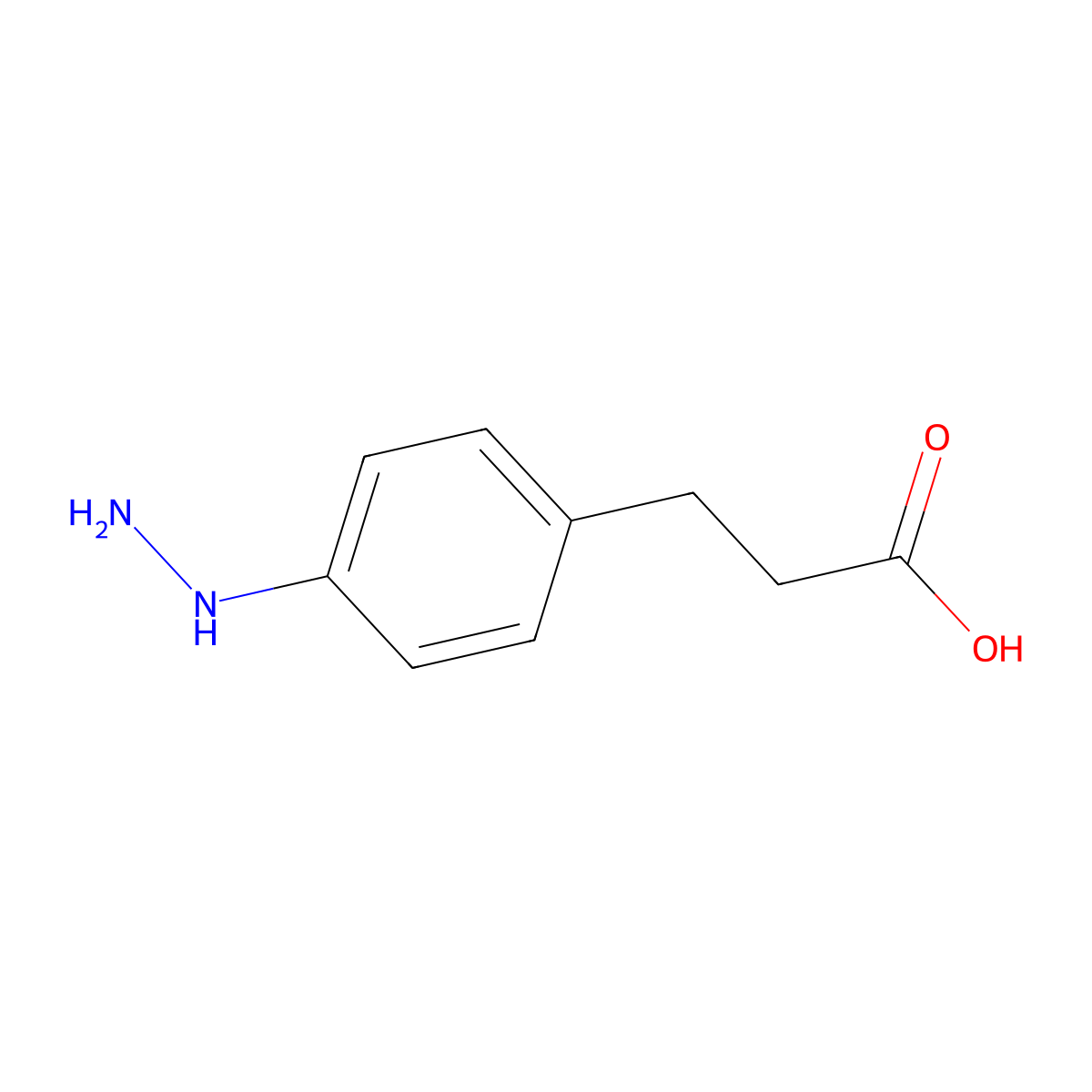 3-(4-Hydrazinylphenyl)propanoic acid molecular structure, CAS 105323-52-2