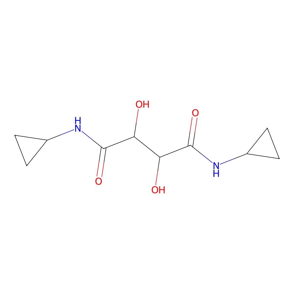 n1,n4-Dicyclopropyl-2,3-dihydroxysuccinamide molecular structure, CAS 1053232-56-6