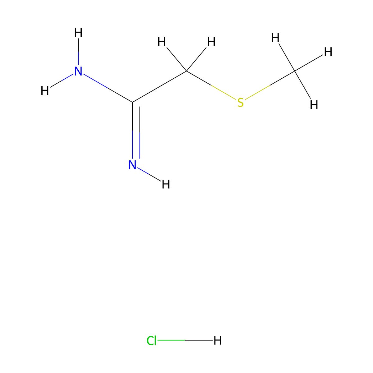 2-(Methylsulfanyl)ethanimidamide hydrochloride molecular structure, CAS 105324-22-9