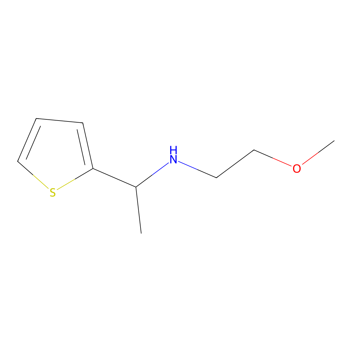(2-Methoxyethyl)[1-(thiophen-2-YL)ethyl]amine molecular structure, CAS 105325-67-5