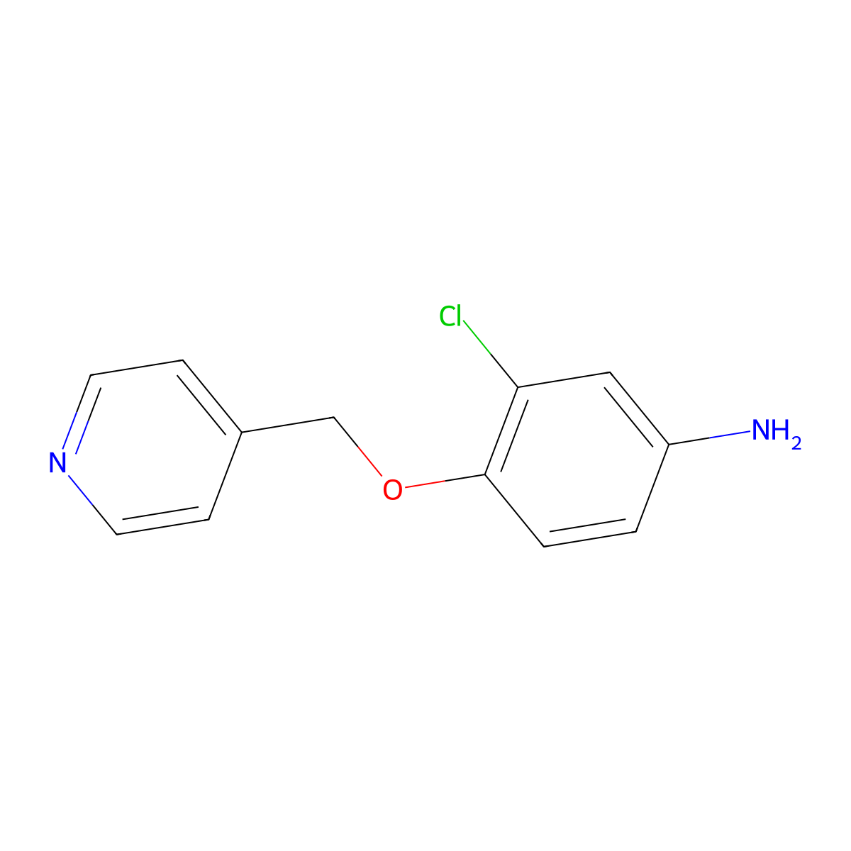 3-Chloro-4-(pyridin-4-ylmethoxy)aniline molecular structure, CAS 105326-69-0
