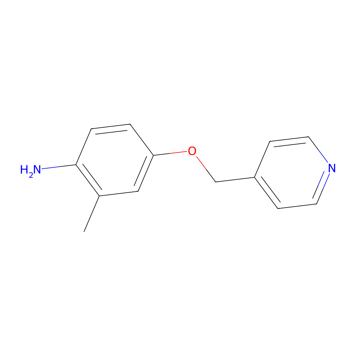 2-Methyl-4-(pyridin-4-ylmethoxy)aniline molecular structure, CAS 105326-87-2
