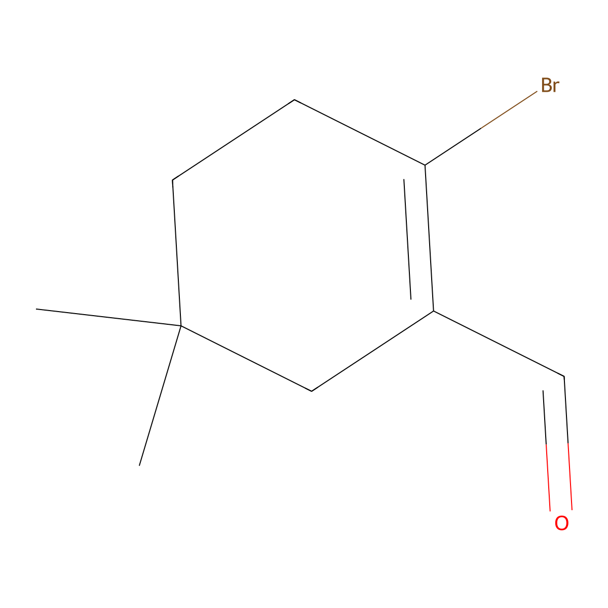 2-Bromo-5,5-dimethylcyclohex-1-enecarbaldehyde molecular structure, CAS 1053265-66-9
