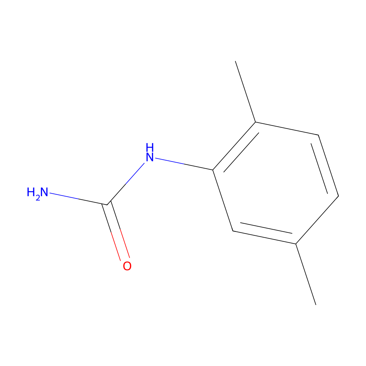 (2,5-Dimethylphenyl)urea molecular structure, CAS 10533-08-1