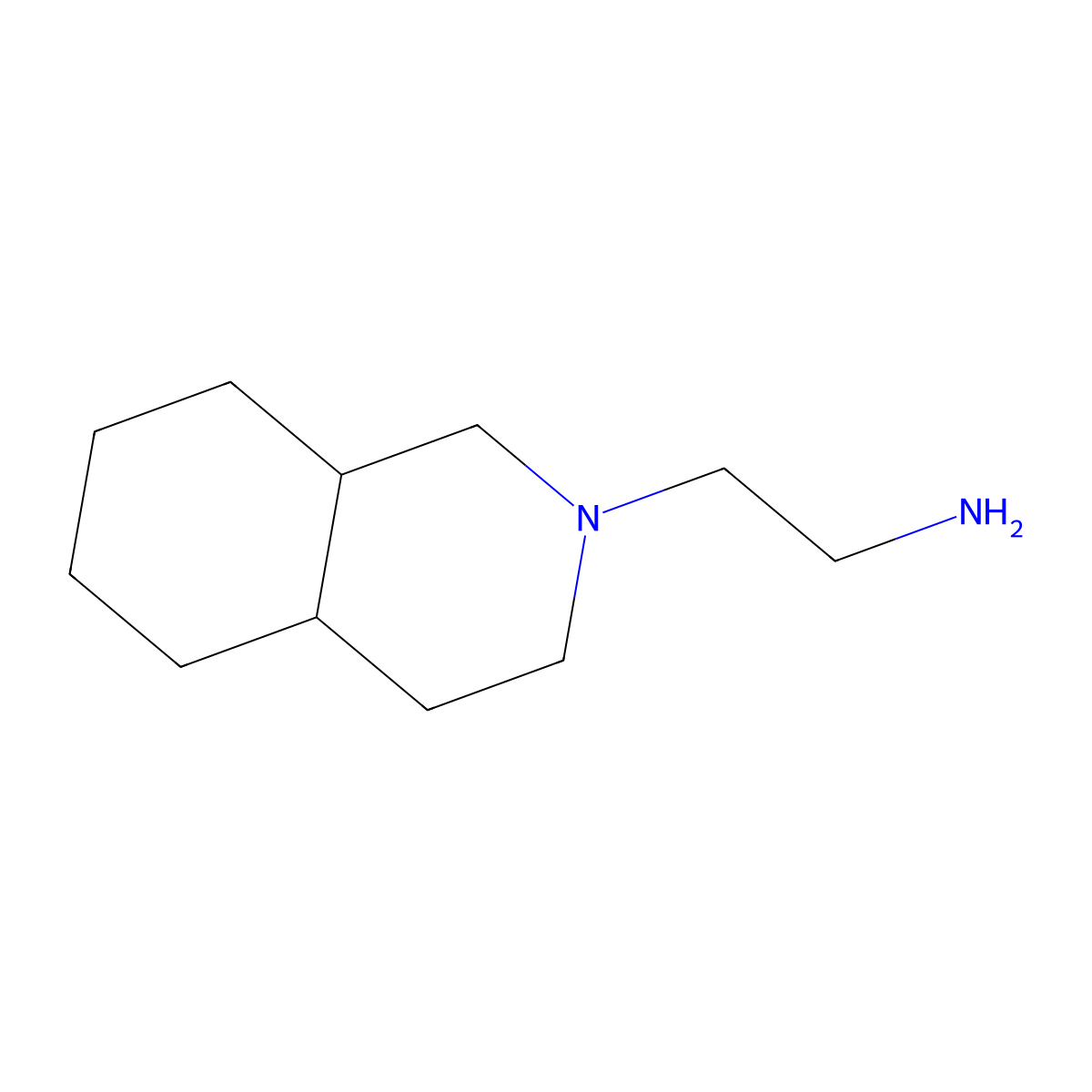 2-(Decahydroisoquinolin-2-yl)ethan-1-amine molecular structure, CAS 10533-14-9