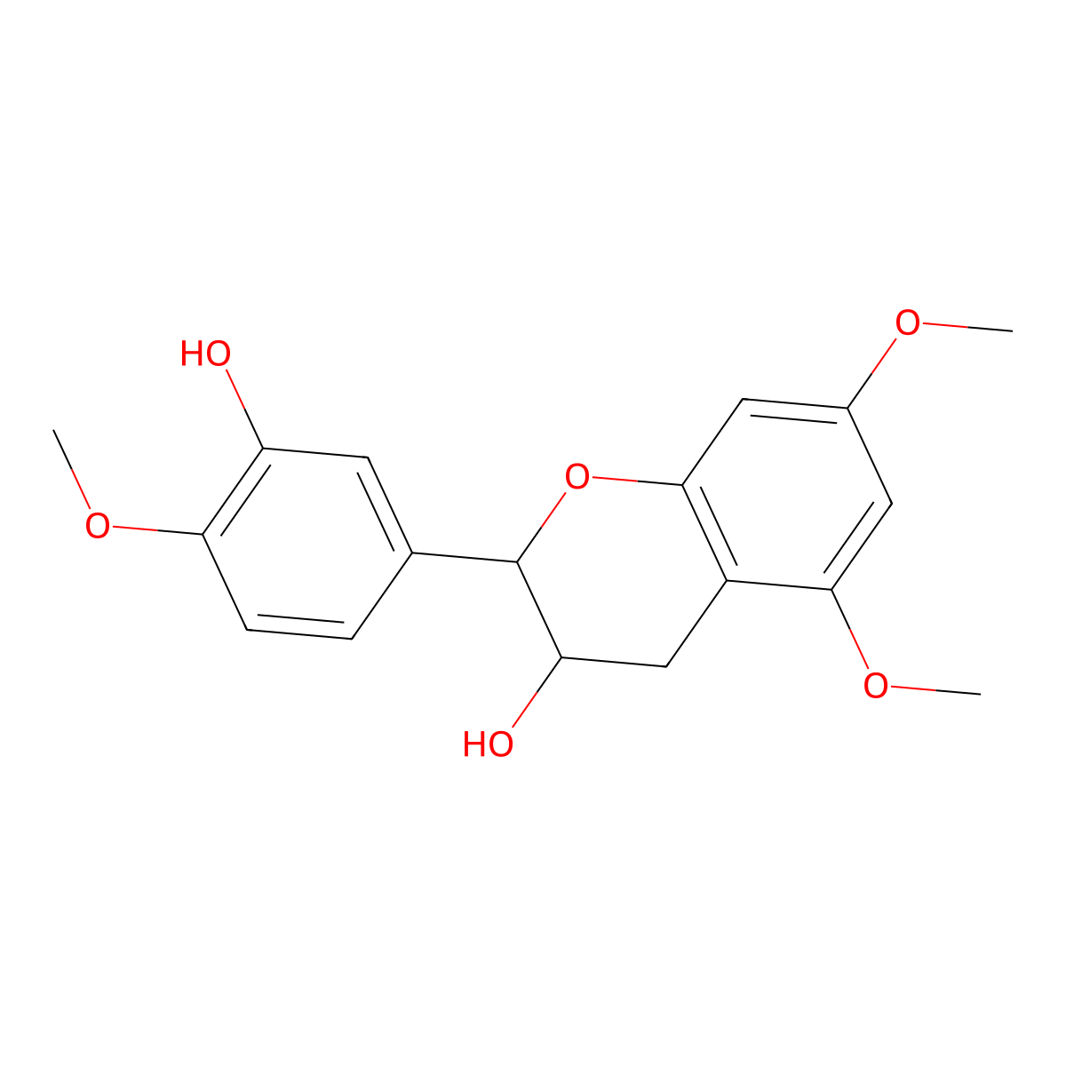 5,7,4'-Tri-O-methylcatechin molecular structure, CAS 105330-59-4